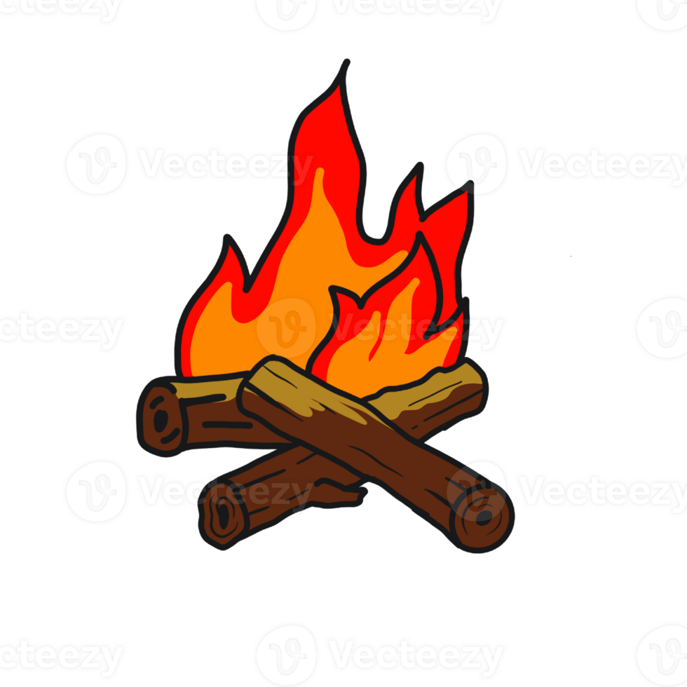 Camp Fire Illustration png