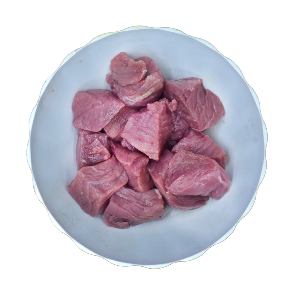 crudo carne en un maceta png