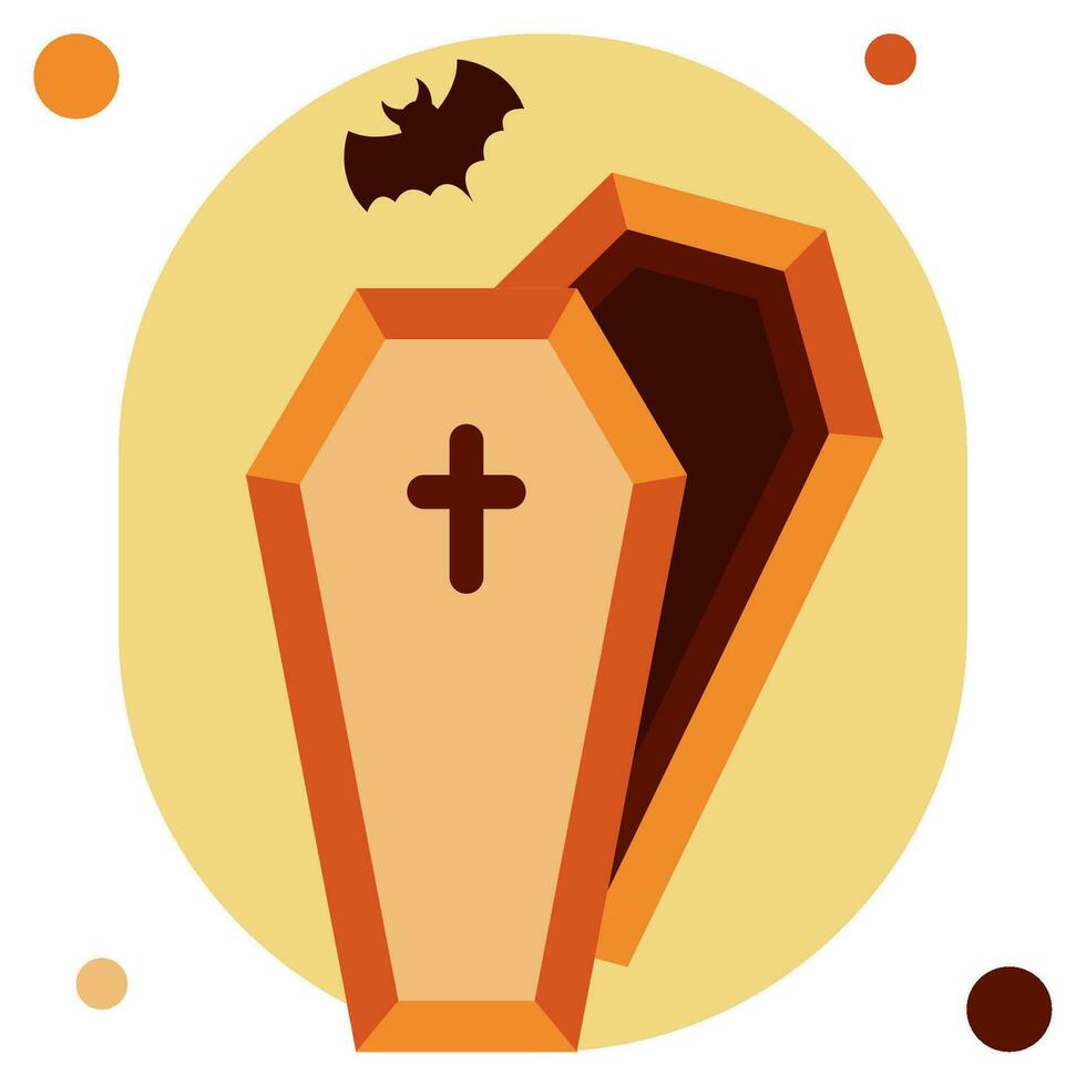 Cursed Coffin icon illustration, for uiux, infographic, etc vector