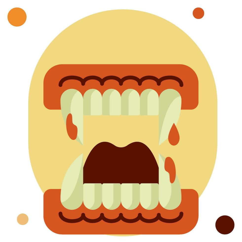 Vampire Fangs icon illustration, for uiux, infographic, etc vector