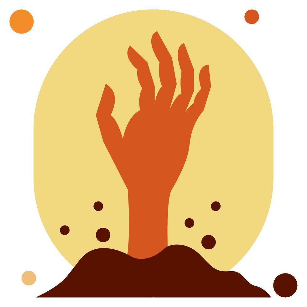 Zombie Hand icon illustration, for uiux, infographic, etc vector