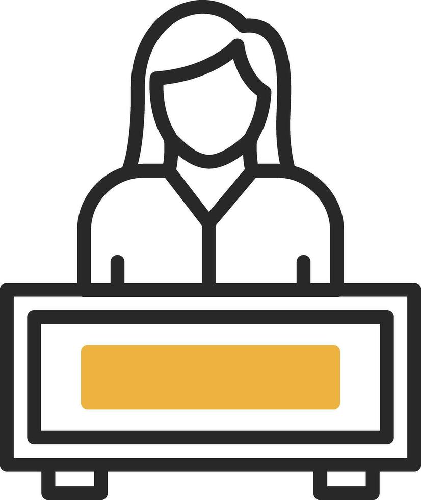 Receptionist Vector Icon Design