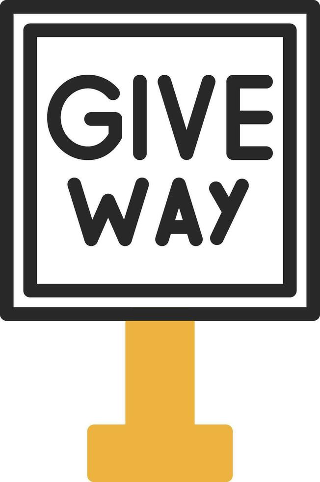 Give Way Vector Icon Design