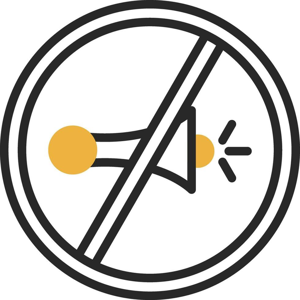 No Horn Vector Icon Design