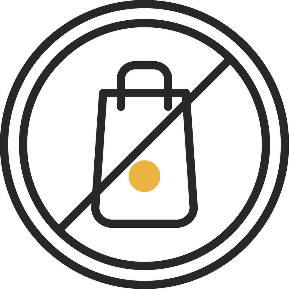 No Plastic Bags Vector Icon Design