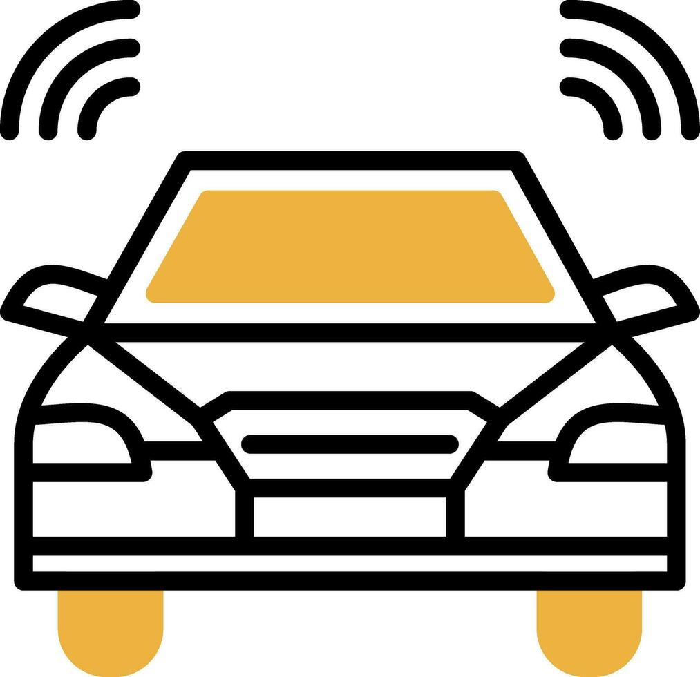 Autonomous car Vector Icon Design