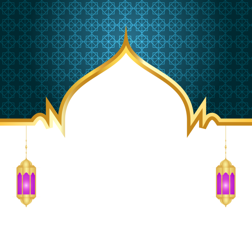Luxury ramadan kareem islamic frame background banner eid mubarak and milad un nabi arabic pattern png
