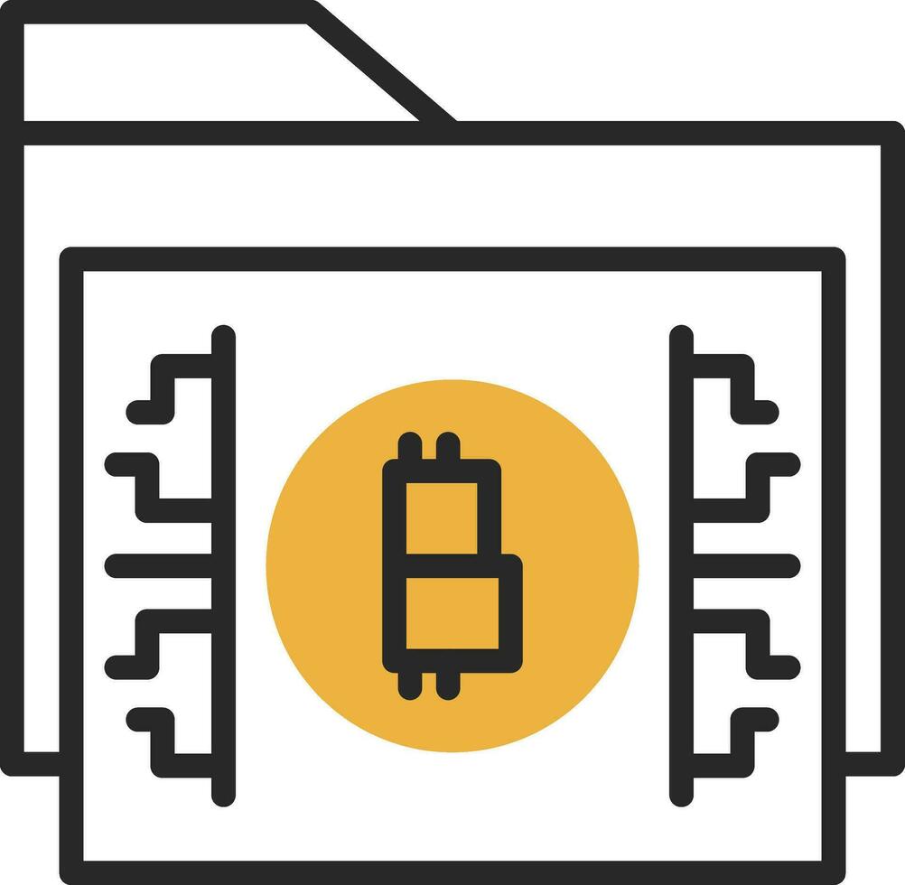 bitcoin almacenamiento vector icono diseño