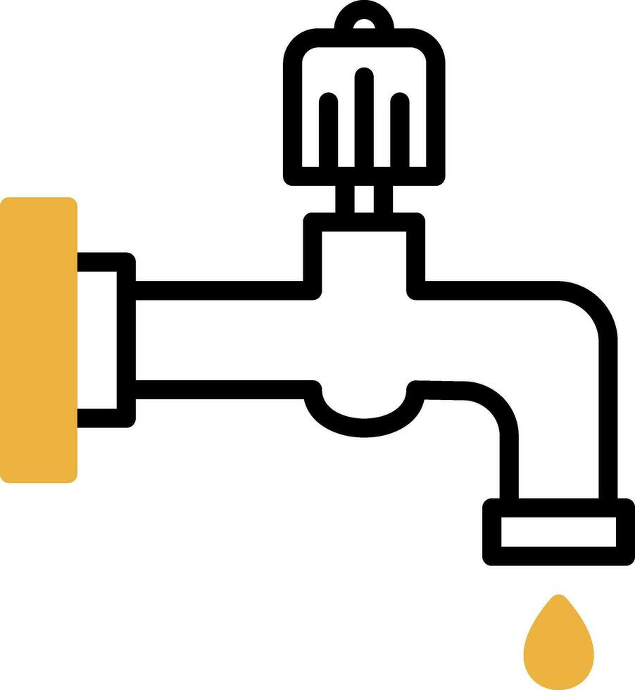 Water faucet Vector Icon Design