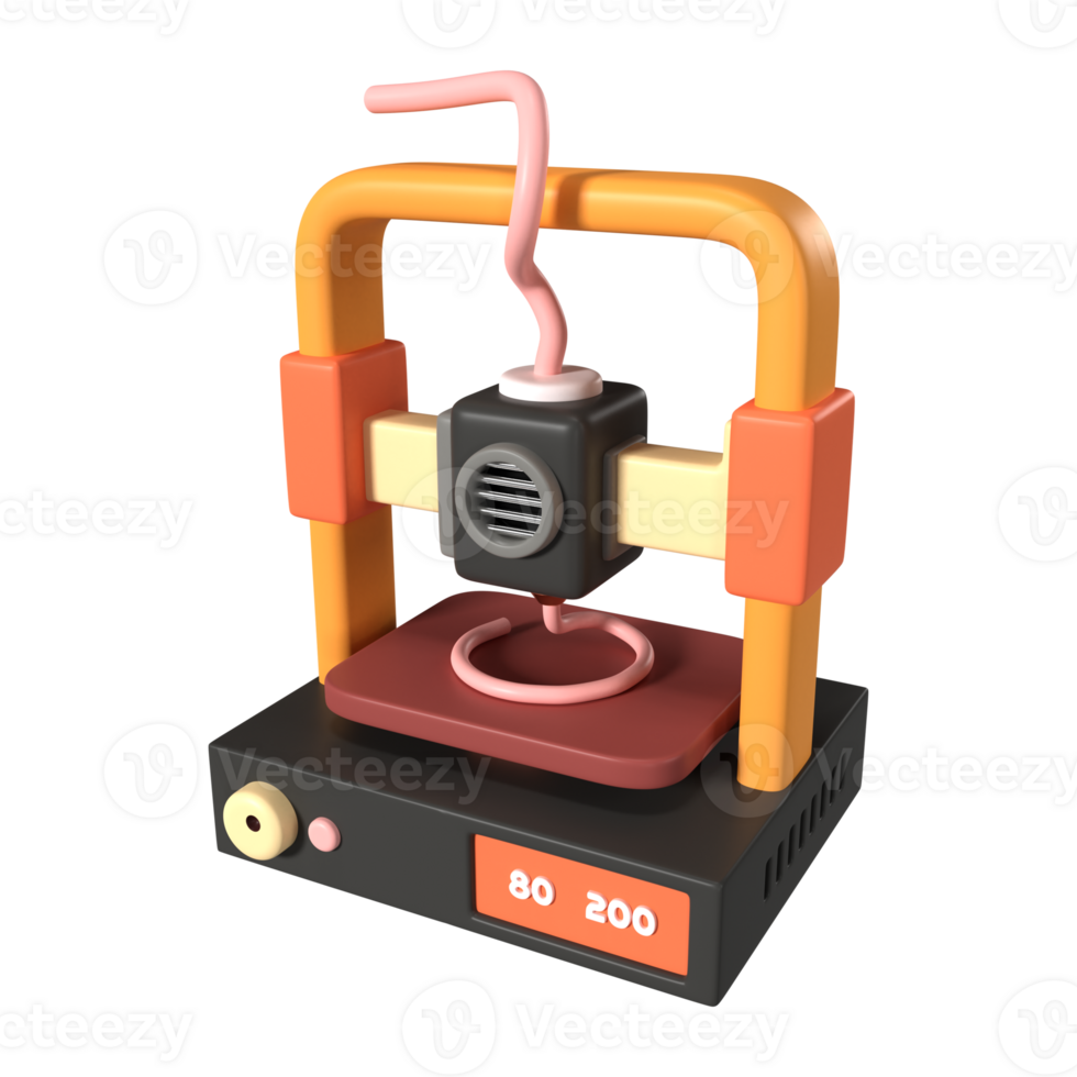 FDM 3D Printer 3D Illustration Icon png