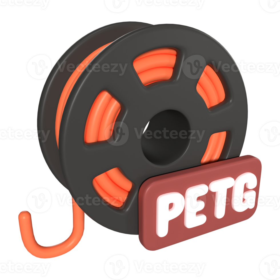 PETG Filament Spool 3D Illustration Icon png