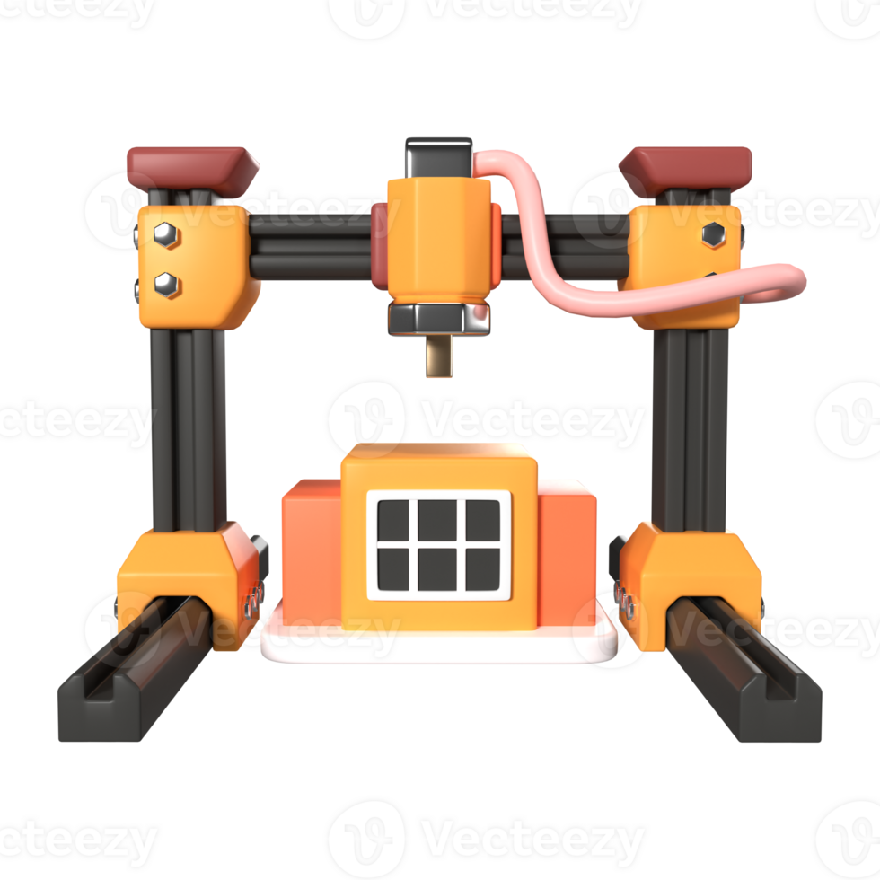 Architecture 3D Printer 3D Illustration Icon png