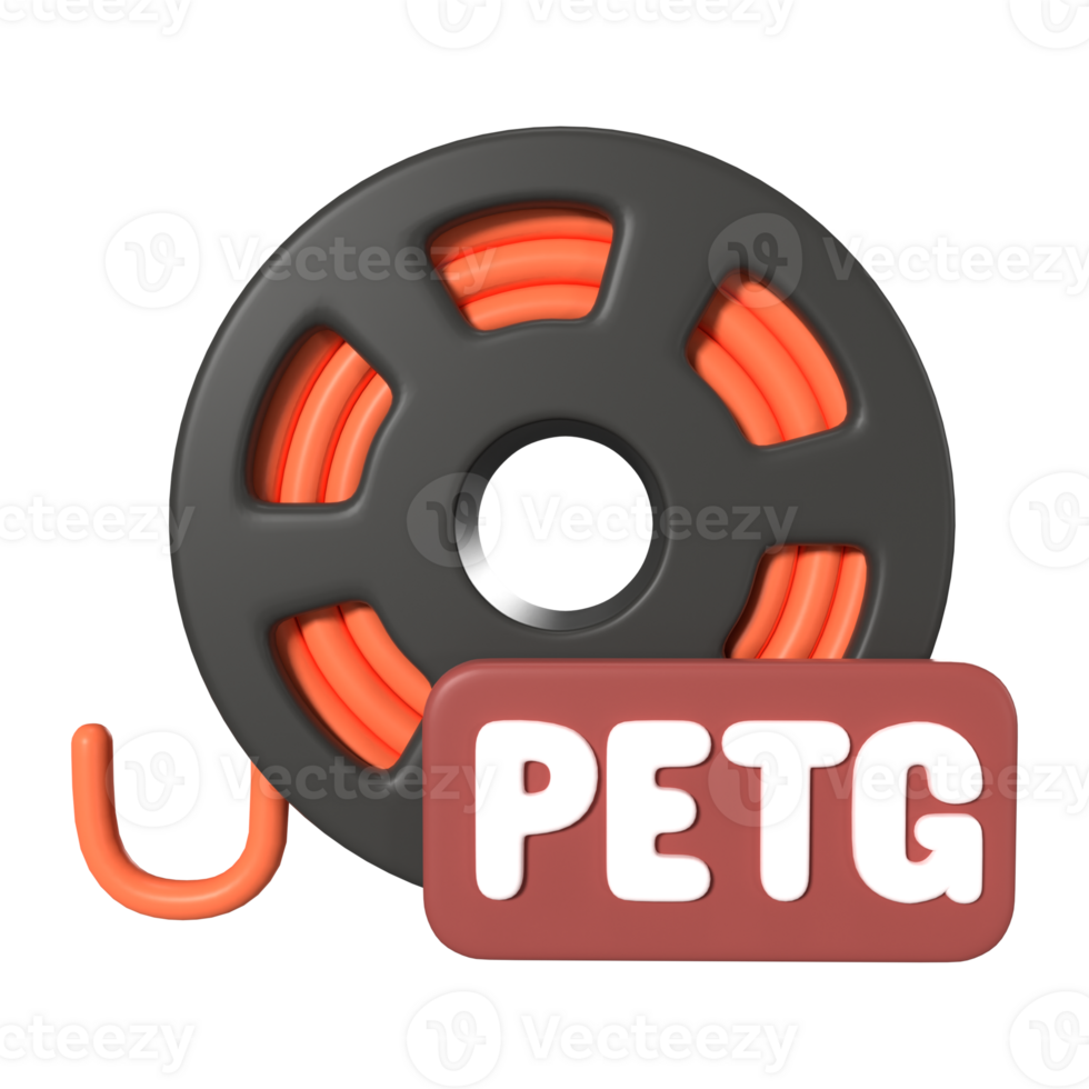 PETG Filament Spool 3D Illustration Icon png