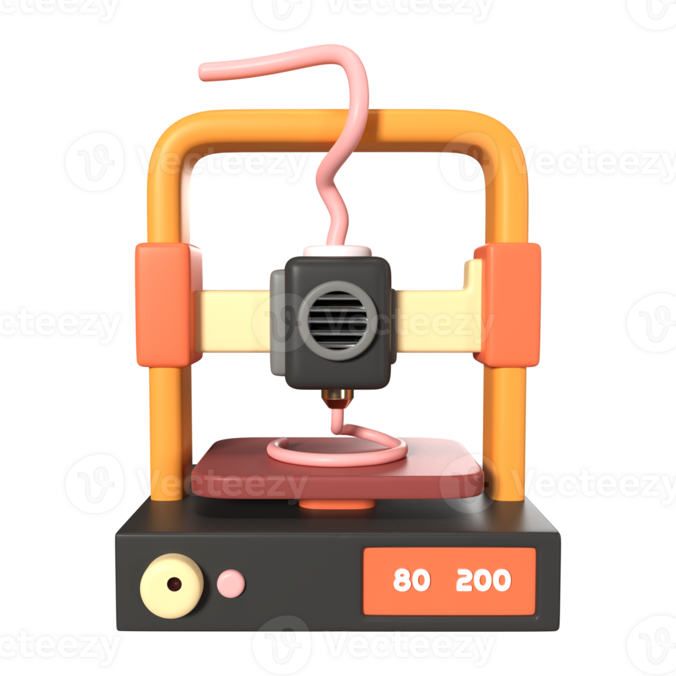 FDM 3D Printer 3D Illustration Icon png