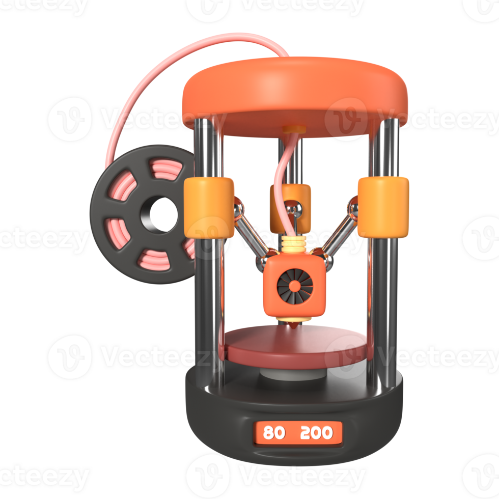 Delta 3D Printer 3D Illustration Icon png
