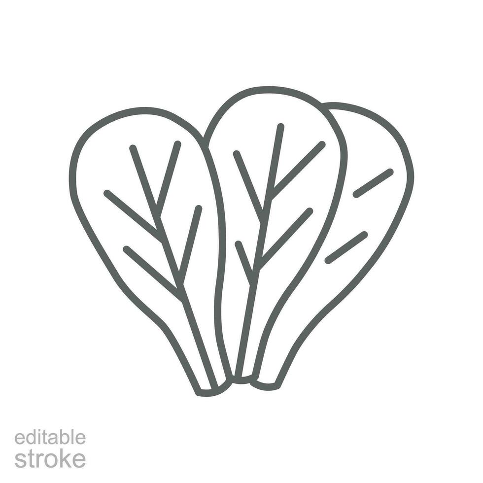 Espinacas comida icono. hojas vegetal logo especia para comida aplicaciones y sitios web sabroso Fresco hierba verde hoja sano comida concepto editable ataque. vector ilustración diseño en blanco antecedentes. eps 10