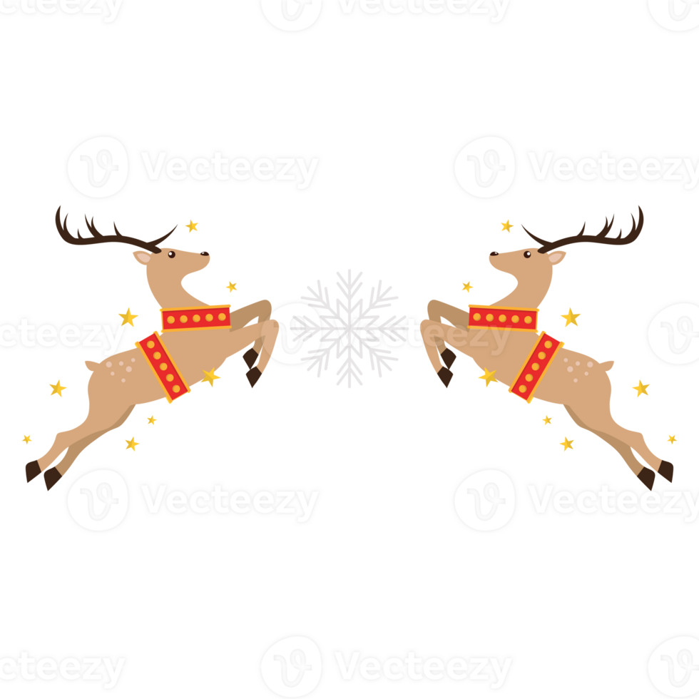 Christmas Reindeers greeting card png