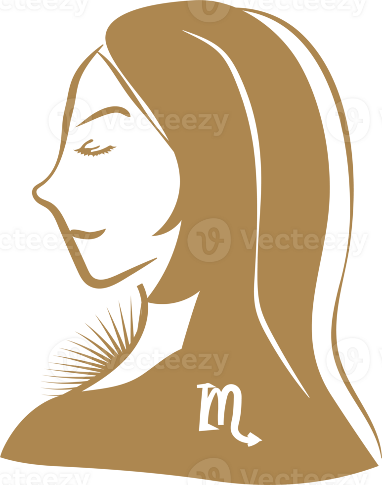 Zodiac Scorpio girl character icon png