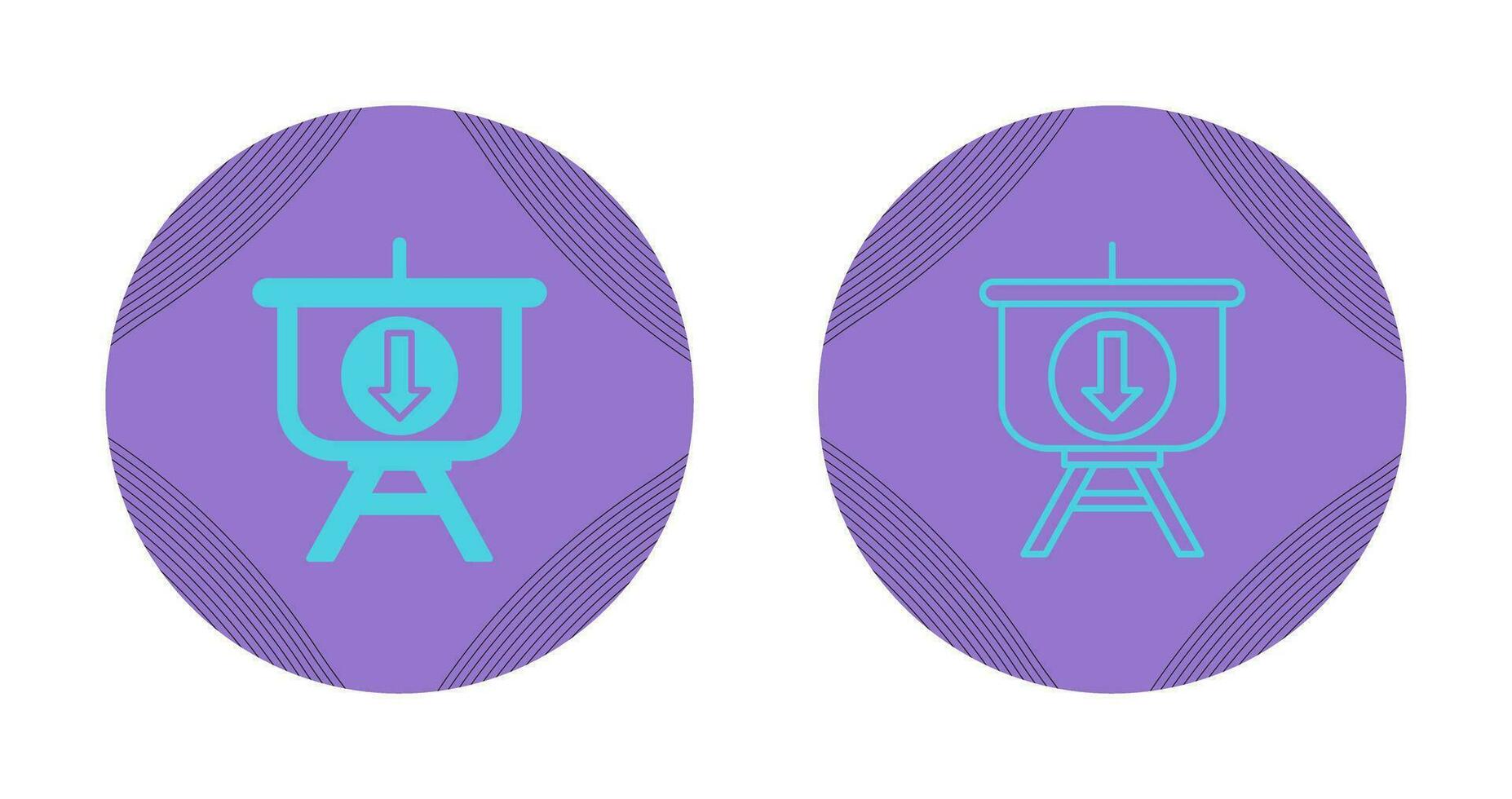 Downloading Presentation Vector Icon