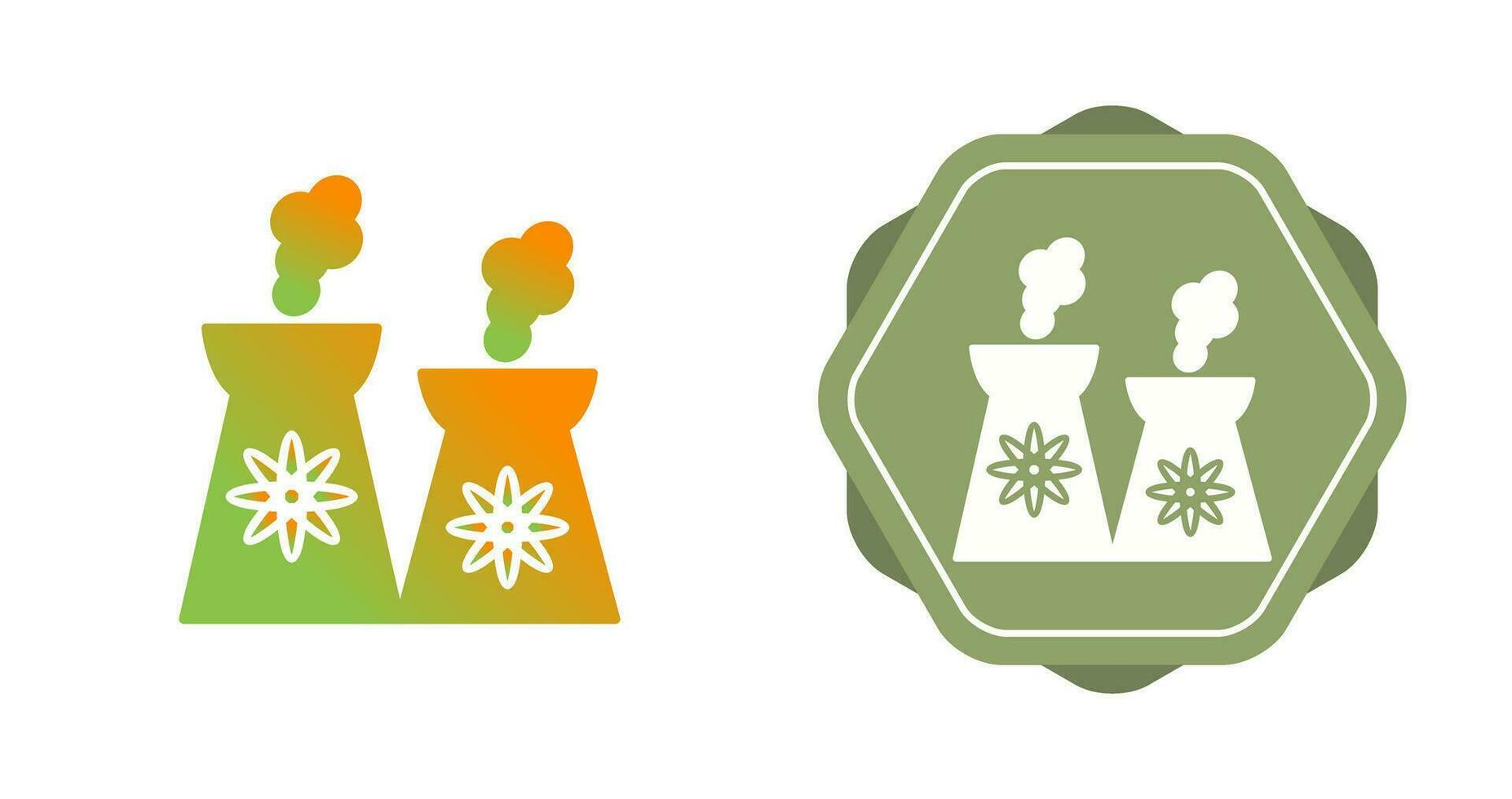 Nuclear Plant Vector Icon