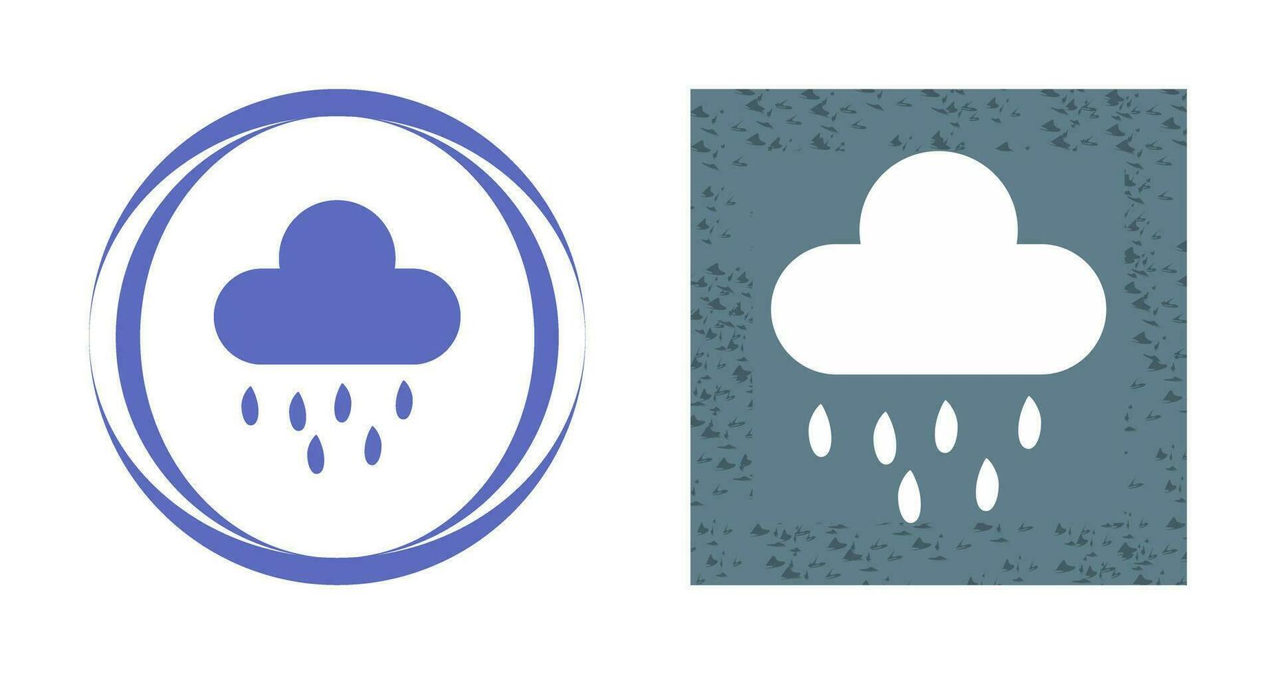 icono de vector de nube de lluvia