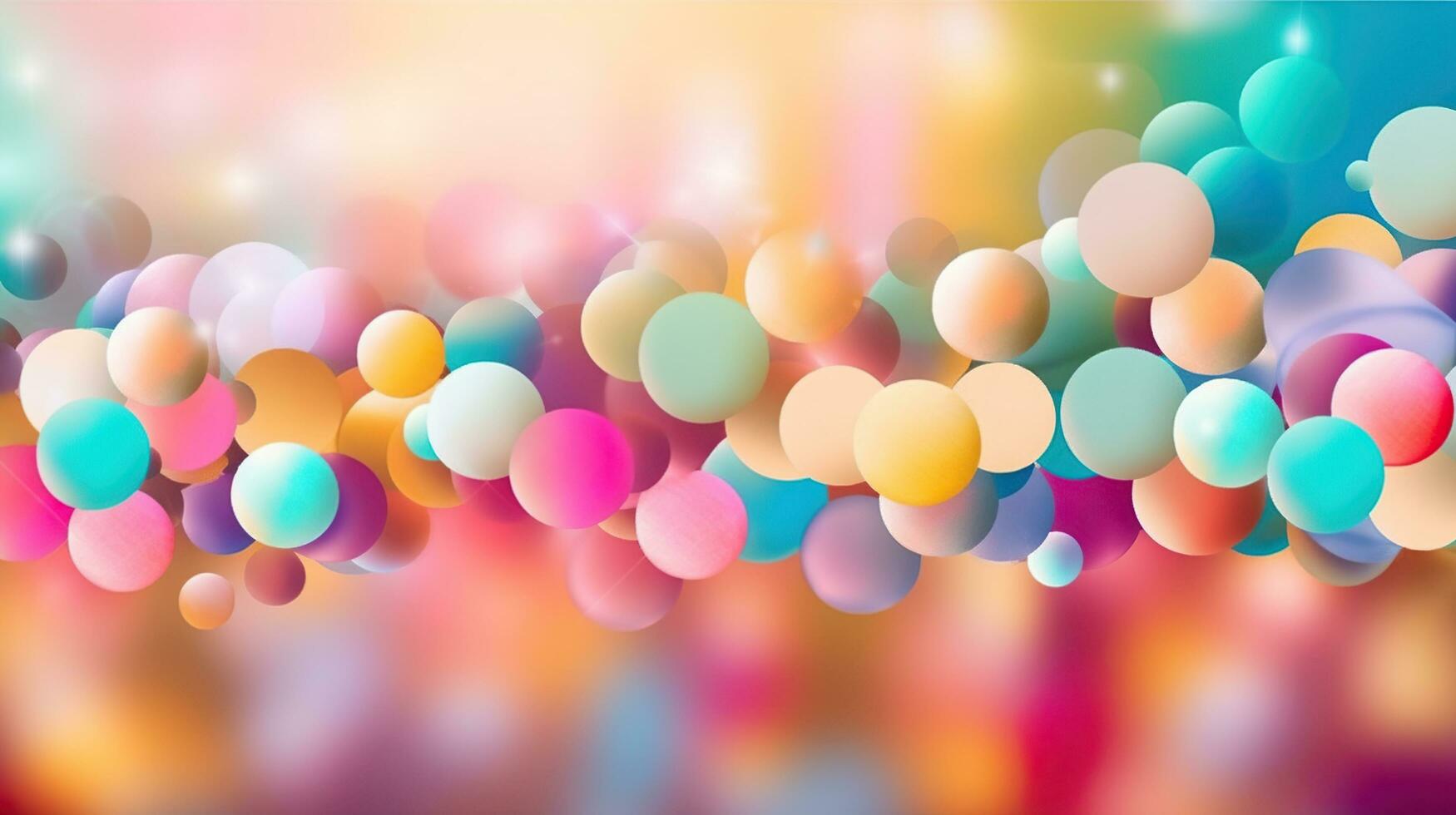 Defocused abstract pastel rainbow lights background. bokeh lights. Generative AI photo