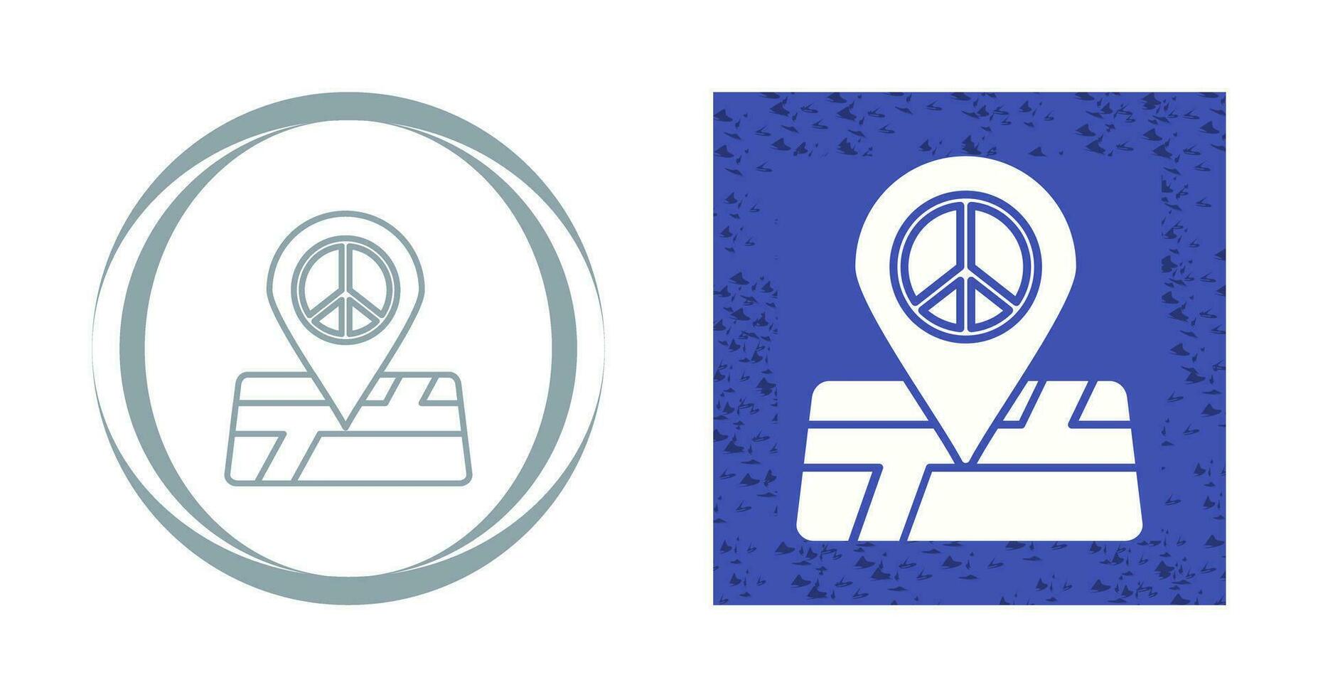 Peace Location Vector Icon