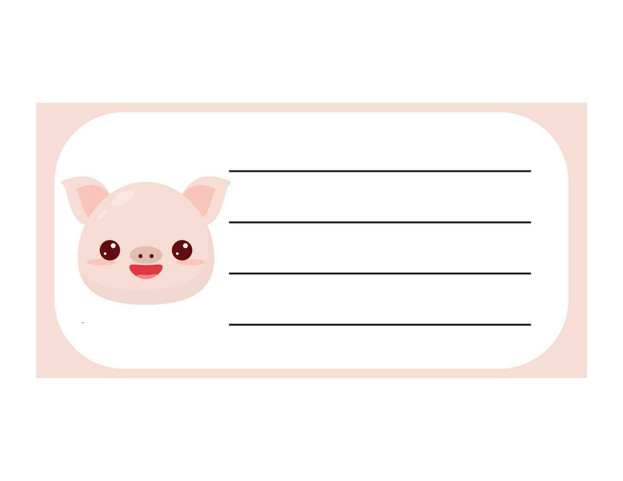 Design of the pages of the weekly and daily children's planner. Cute little pig. Checklist layout for diary, notepad vector