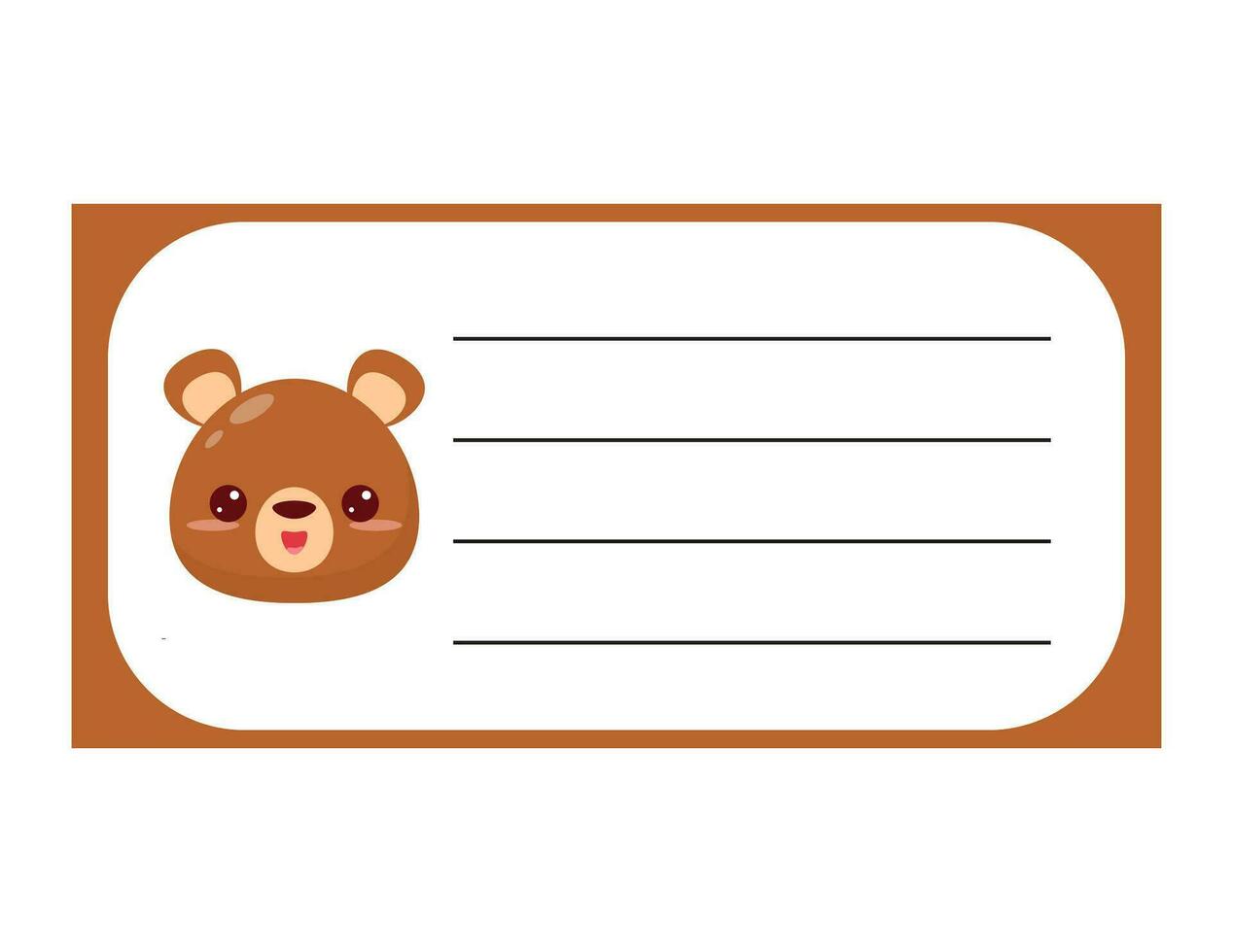 Design of the pages of the weekly and daily children's planner. Cute teddy bear. Checklist layout for diary, notepad vector