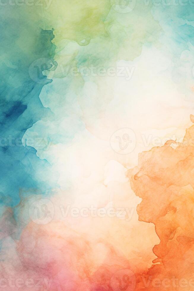 Artistic Watercolor Texture with Soft Blended Colors, Creating a Visually Calming Background for Marketing Content photo
