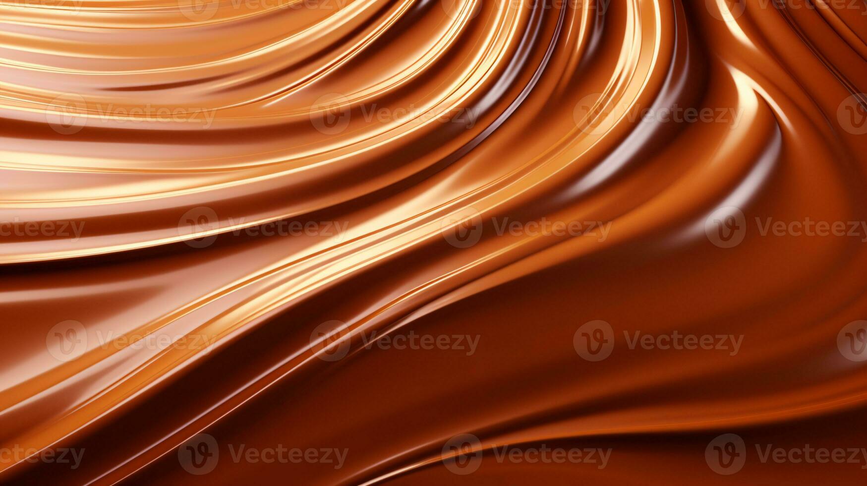 Dance of Light and Shadow - Swirls of Chocolate Cream Against Luminous Backdrop AI Generative photo