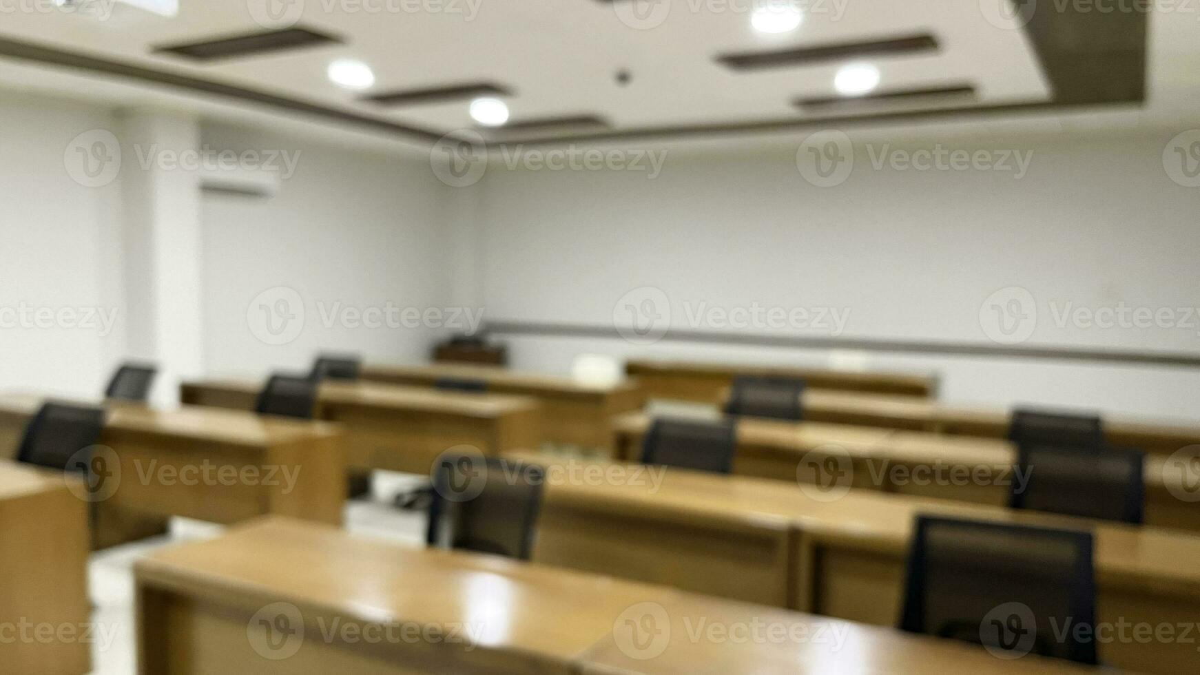Blurred image of meeting room in the modern office, ideal for presentation background photo