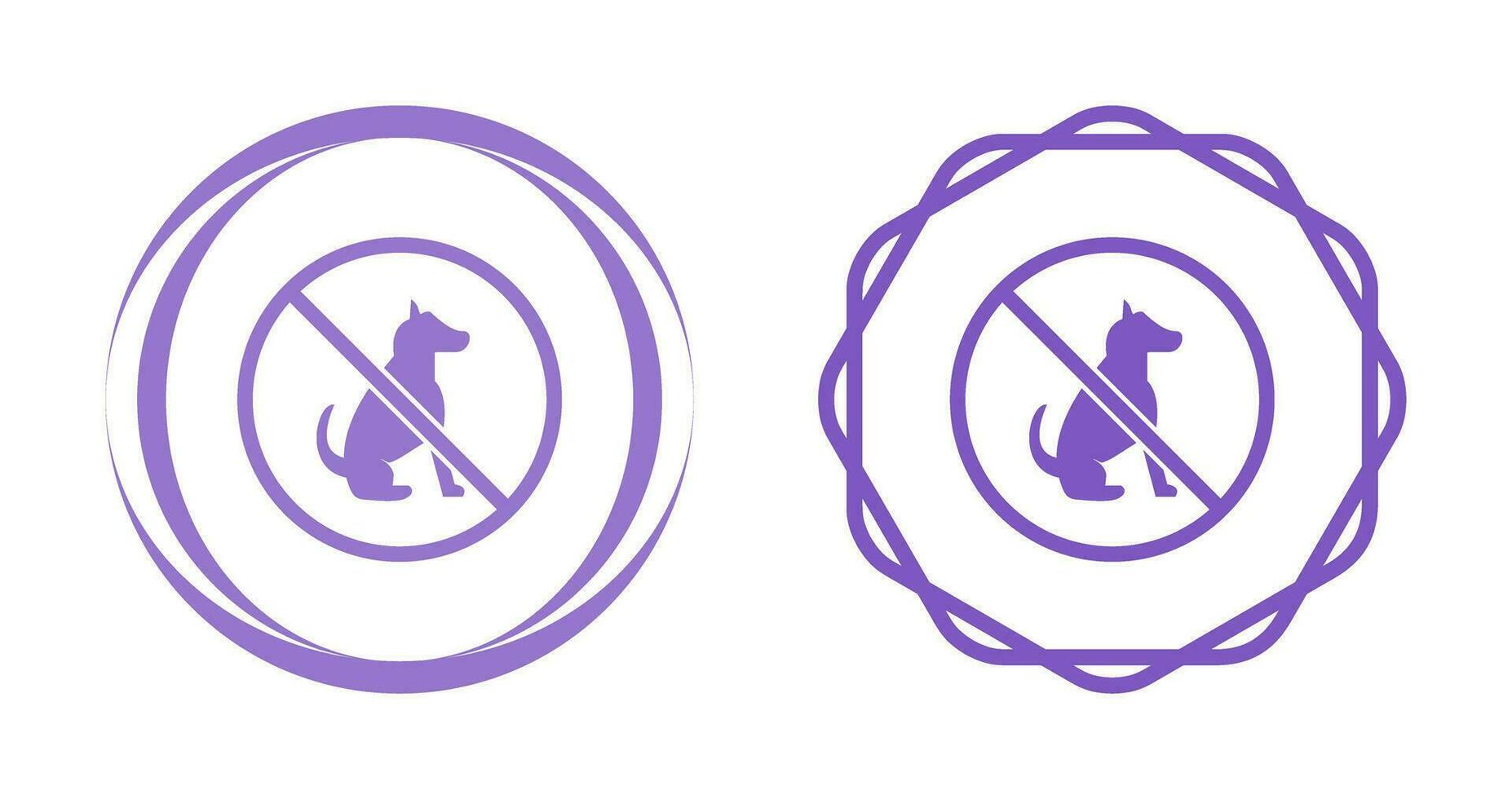 No Pet SIgn Vector Icon