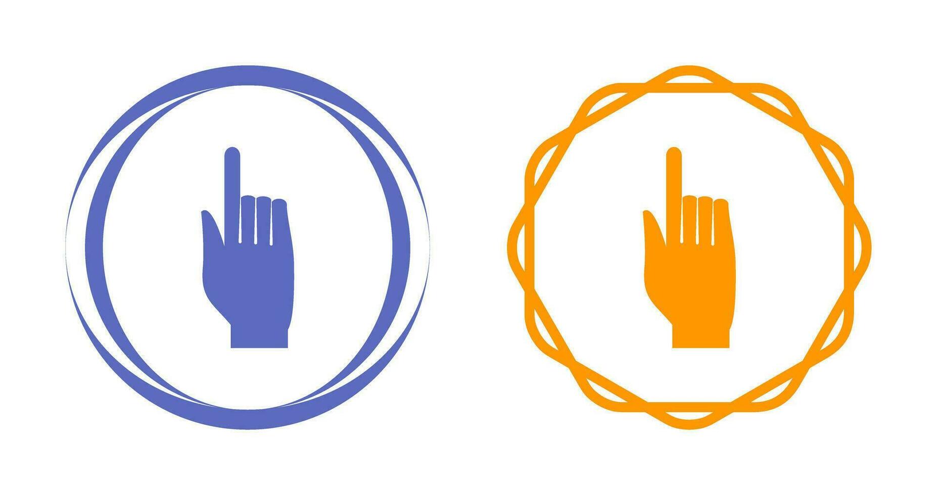 Raised Finger Vector Icon