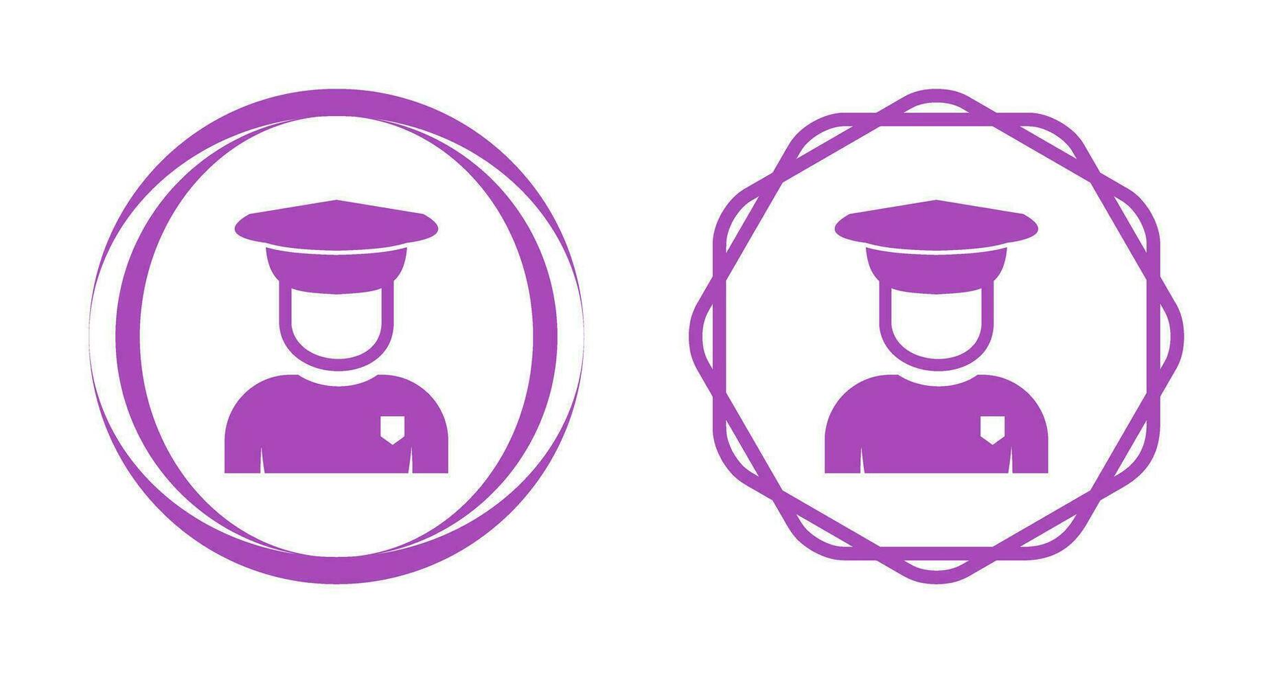 icono de vector de guardia de seguridad