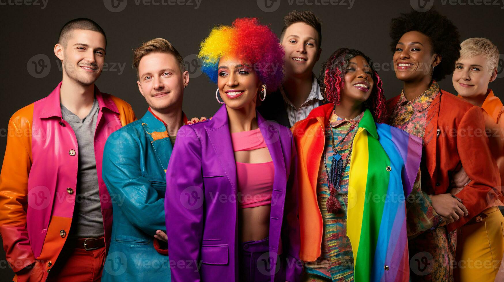 Vibrant Celebration of Gender Diversity and Inclusivity Showcasing Expressions and Attire AI Generative photo