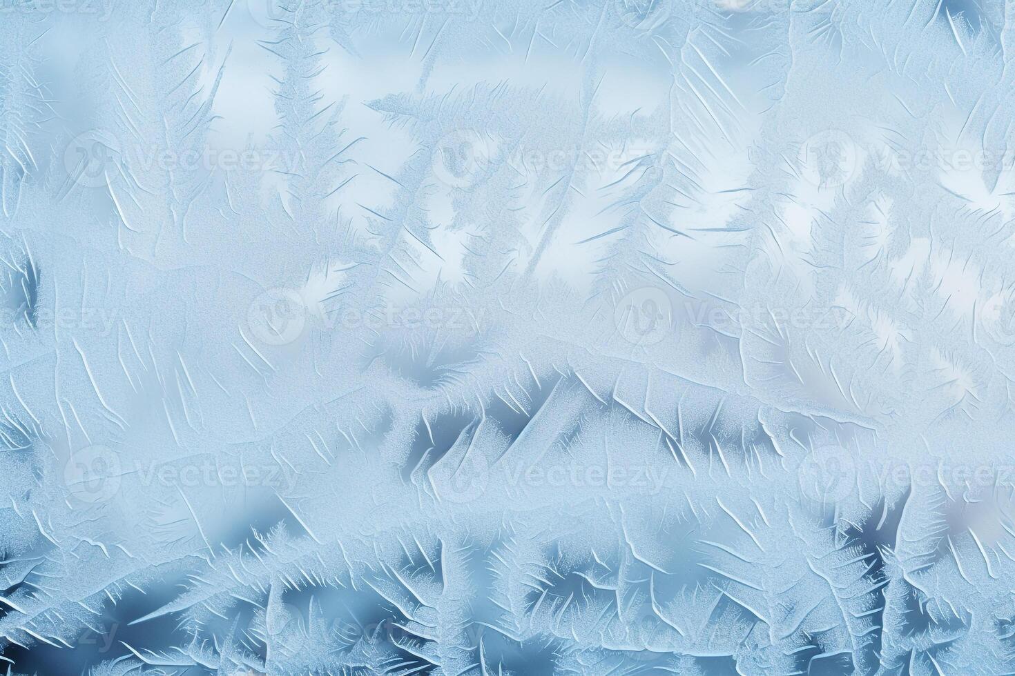 Frost Patterns on a Window Depicting Ice Crystals, Conveying a Winter Feel, Perfect for Holiday Greetings photo