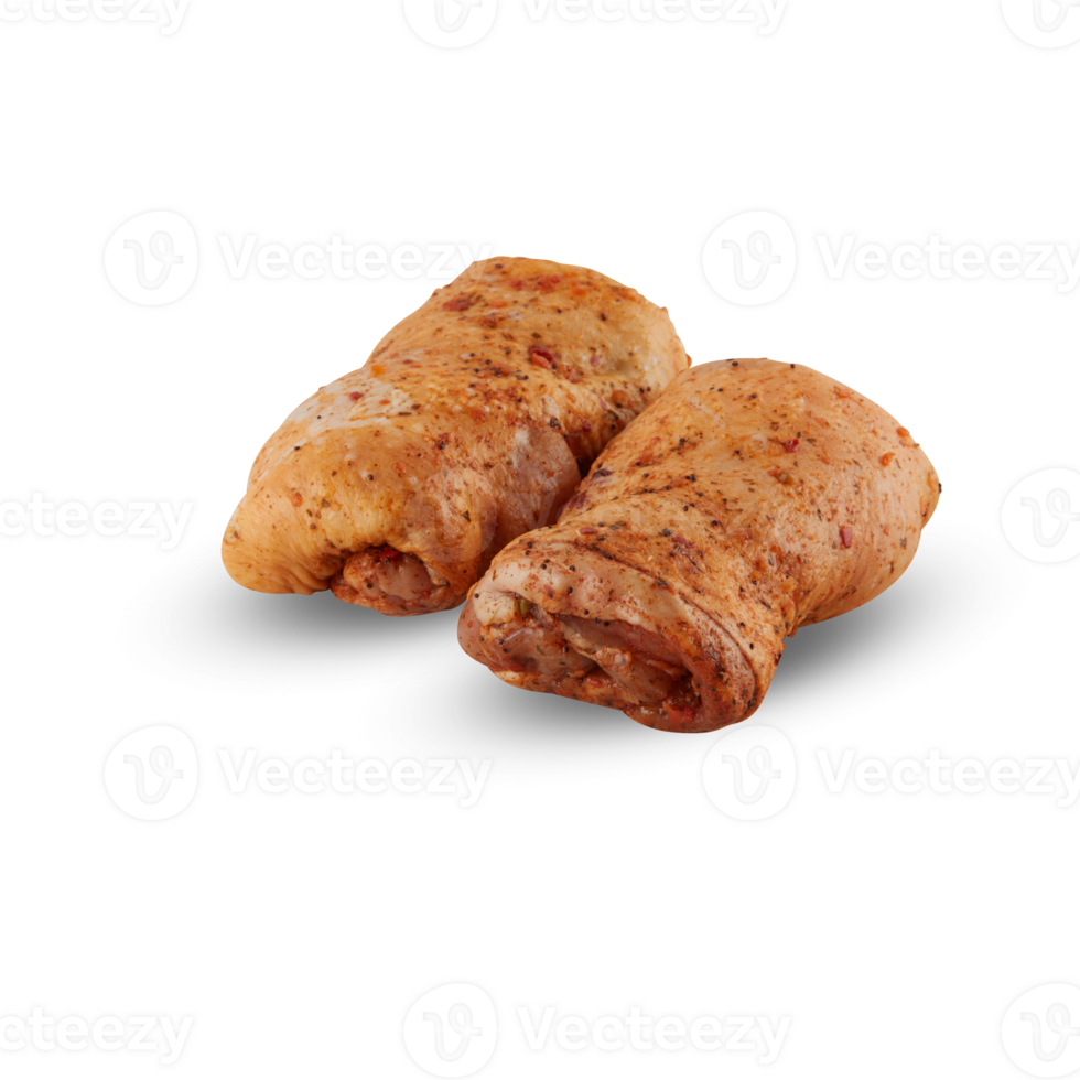 Chicken Roll with Herbs cut out isolated transparent background png