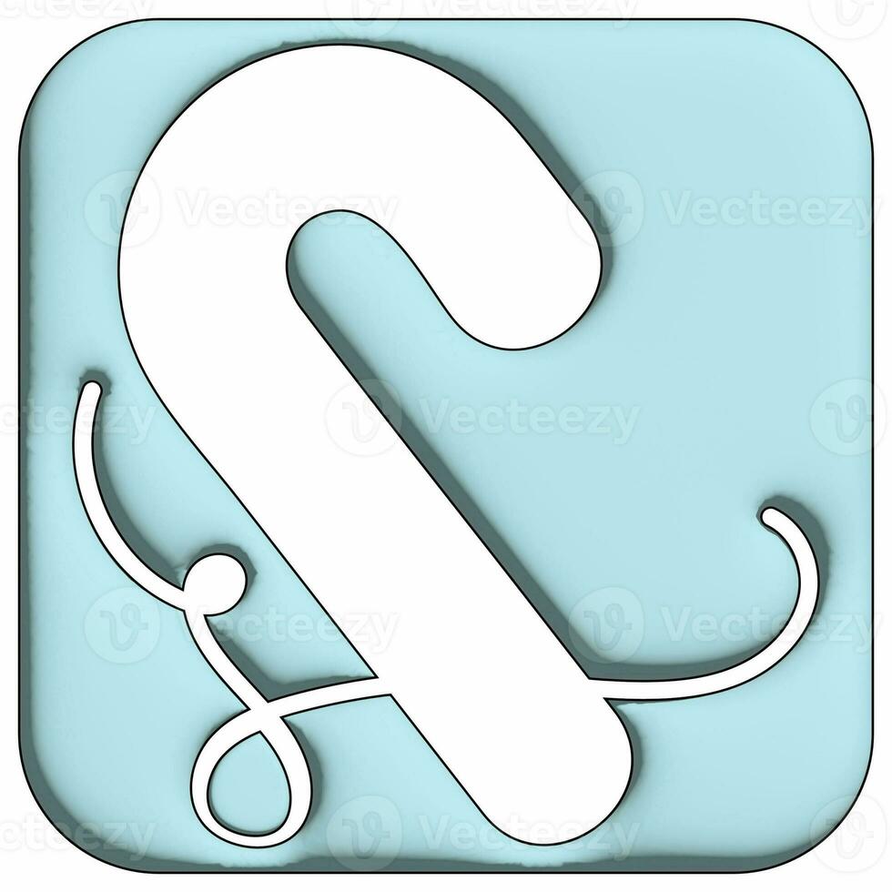 Christmas wand icon 3d for decoration. photo
