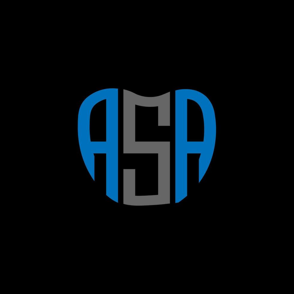 ASA letter logo creative design. ASA unique design. vector