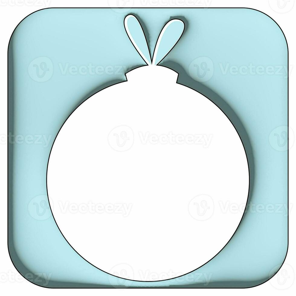 Christmas ball icon 3d for decoration. photo