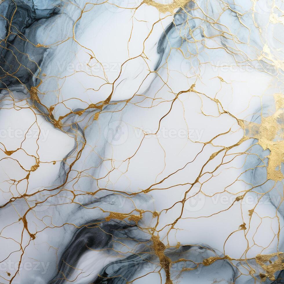Luxurious Gold-Veined Marble Texture Background with a Glossy Finish