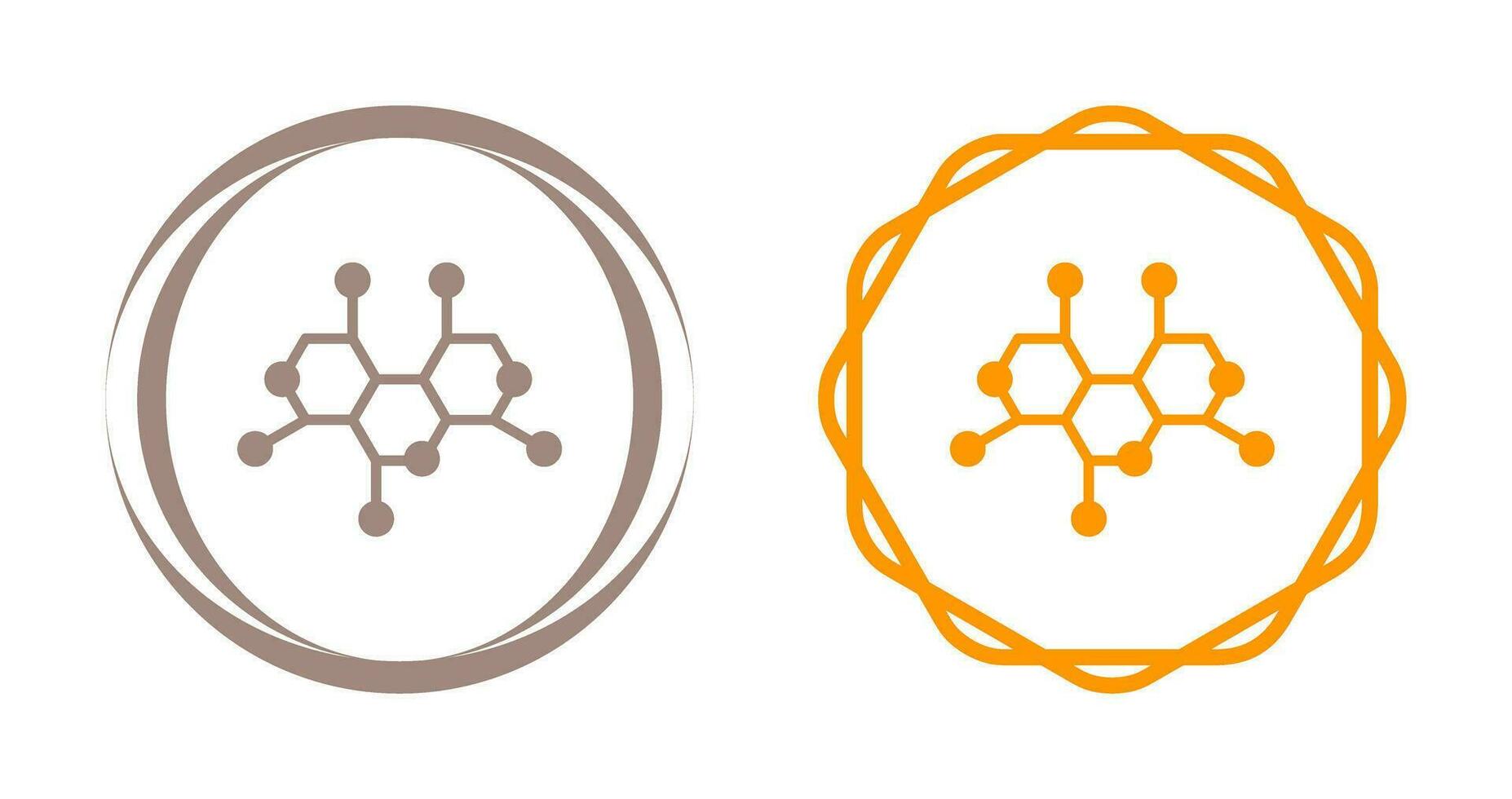 icono de vector de estructura de molécula