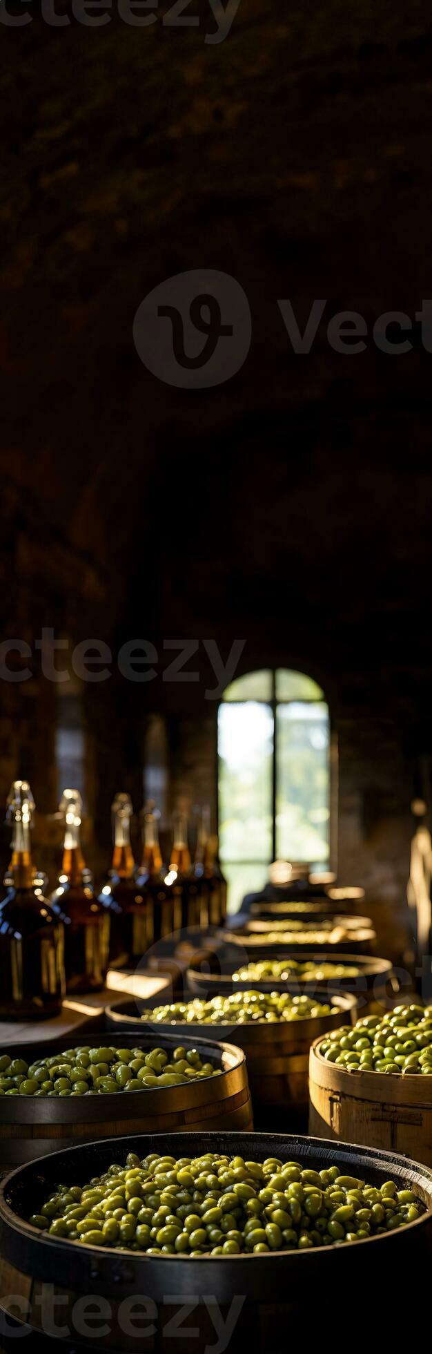 Storing and fermenting olives in wooden barrels a vital step towards