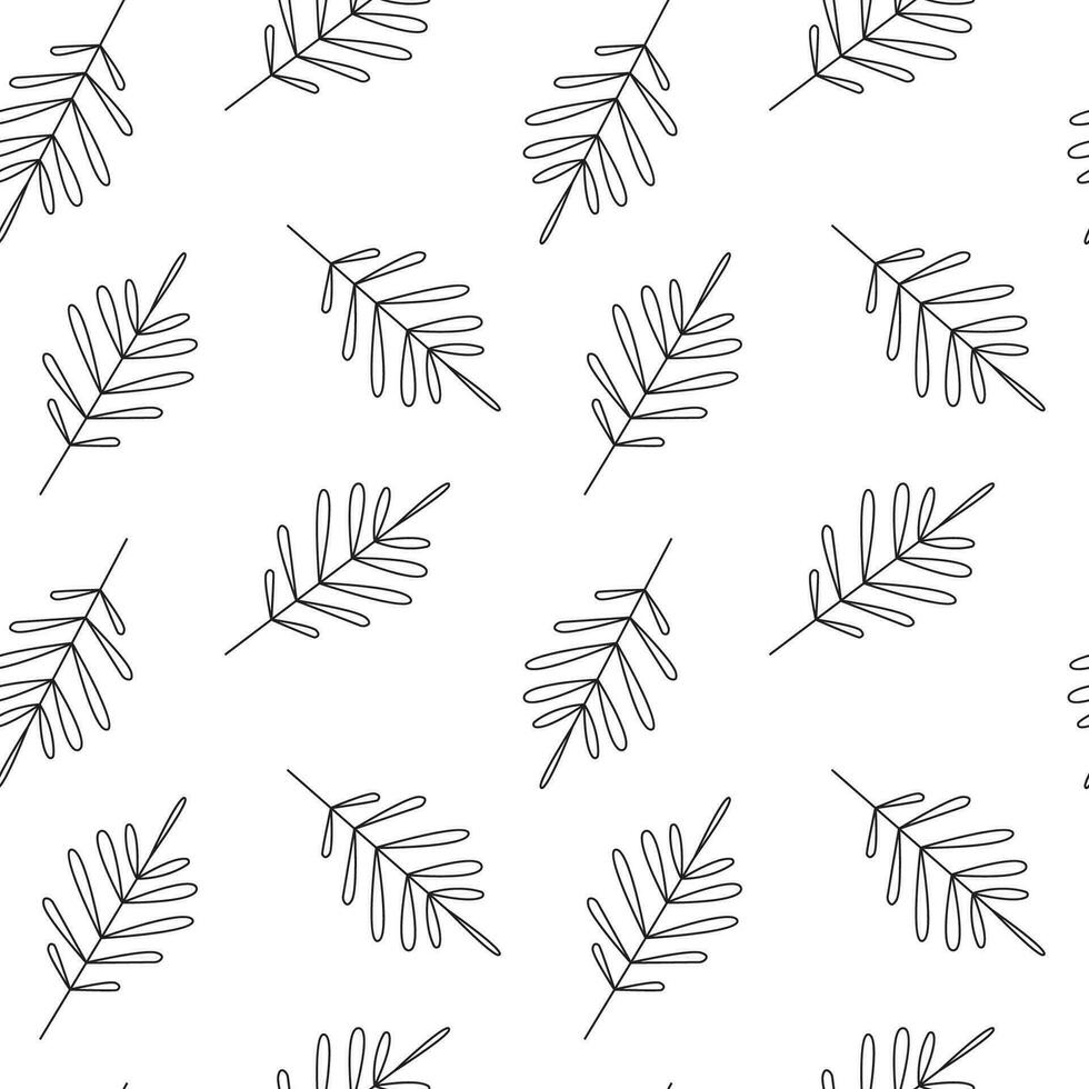 Seamless vector pattern of plants, flowers.