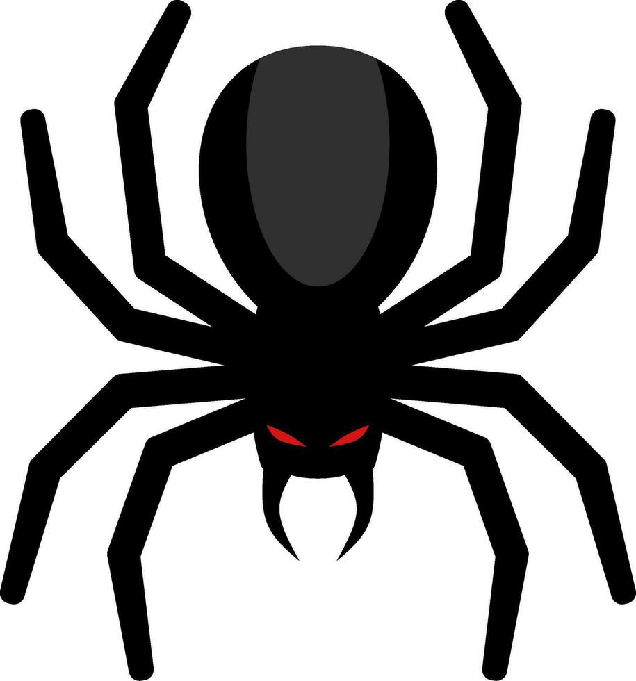Scary spider icon vector illustration for happy Halloween event. Halloween spider icon that can be used as symbol, sign or decoration. Spider icon graphic resource for Halloween theme vector design