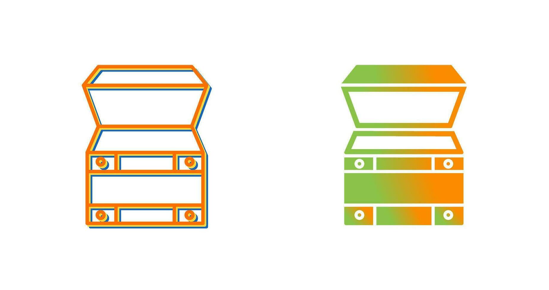 Open Treasure Box Vector Icon