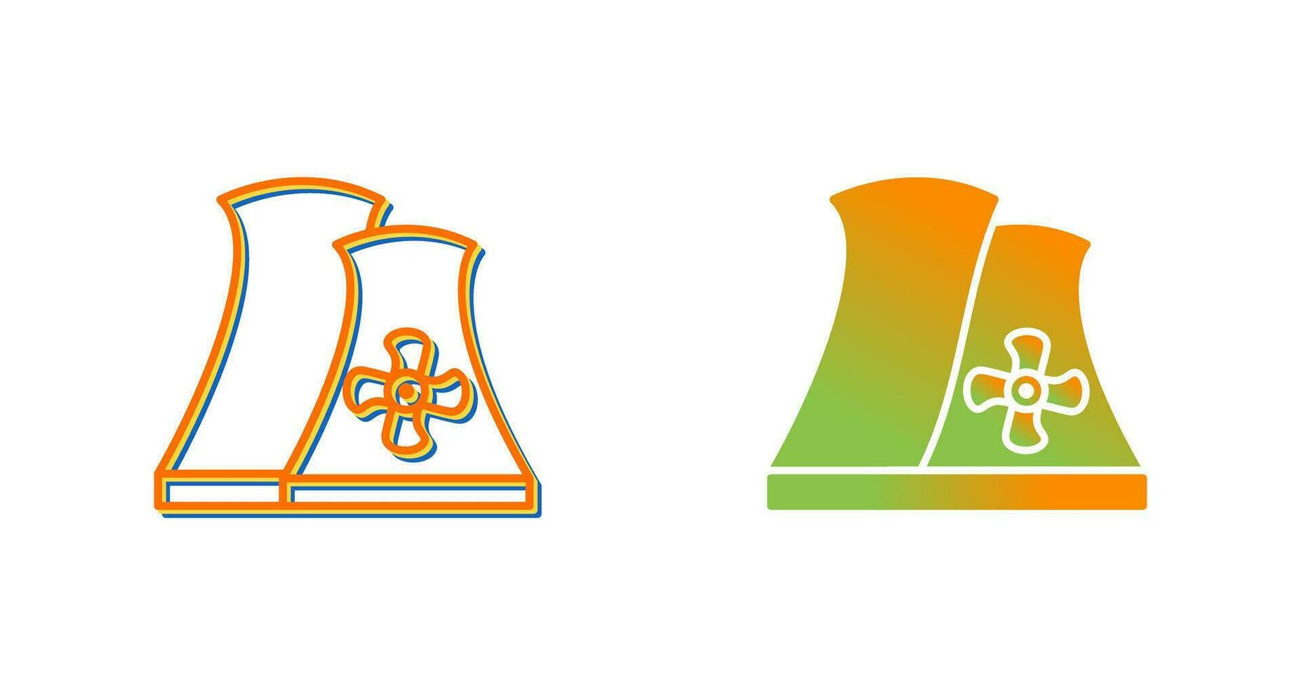 Nuclear Plant Vector Icon