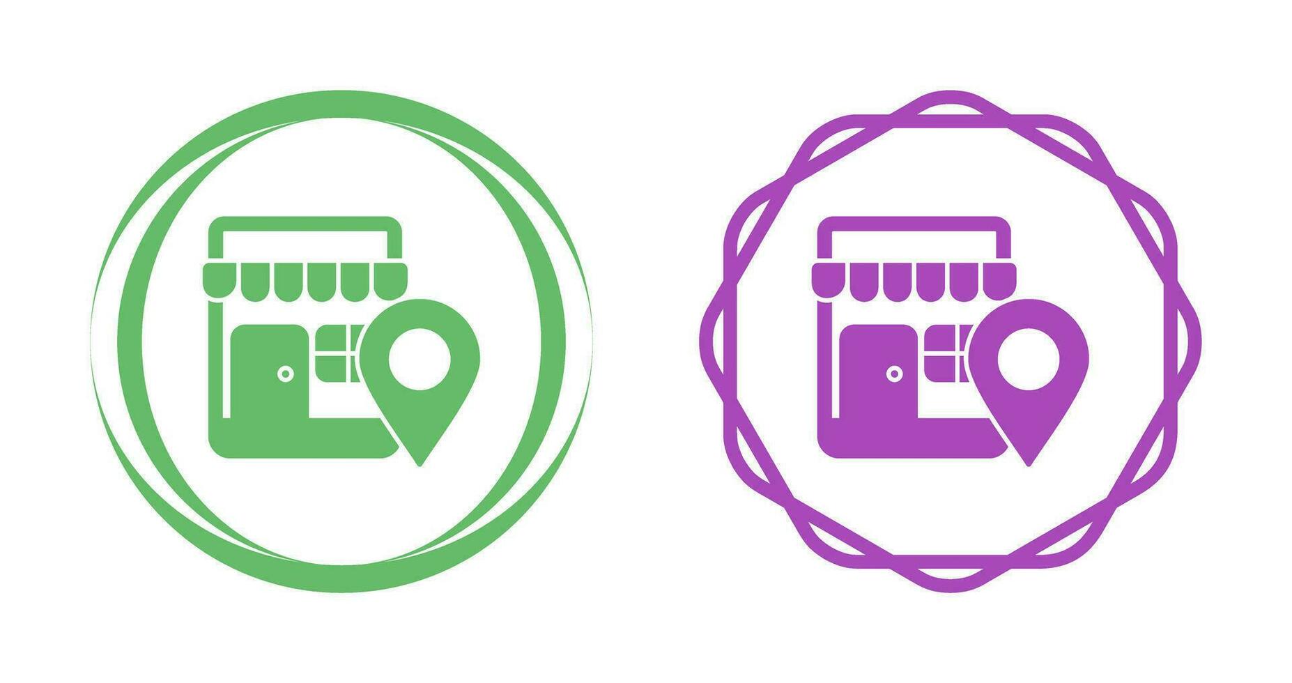 Shop Location Vector Icon