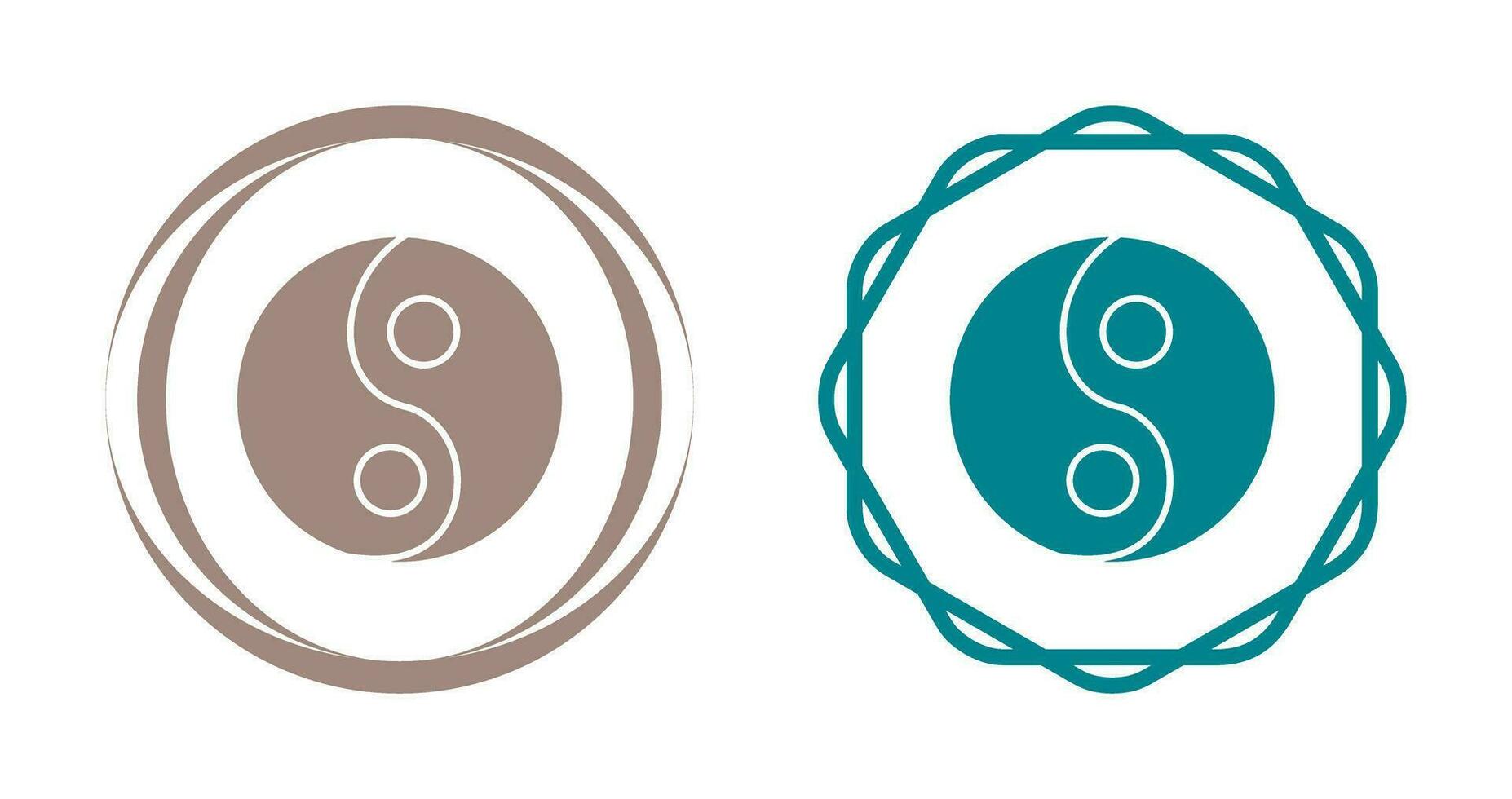 icono de vector de yin yang